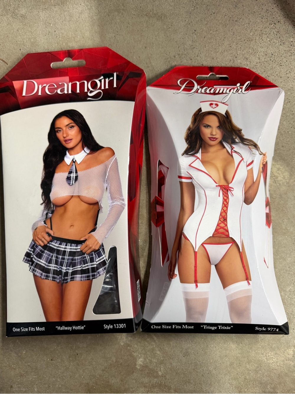 Dreamgirl Nurse and Plaid Schoolgirl Costume Duo
